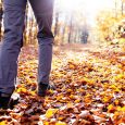 walking in leaves
