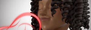 person smelling